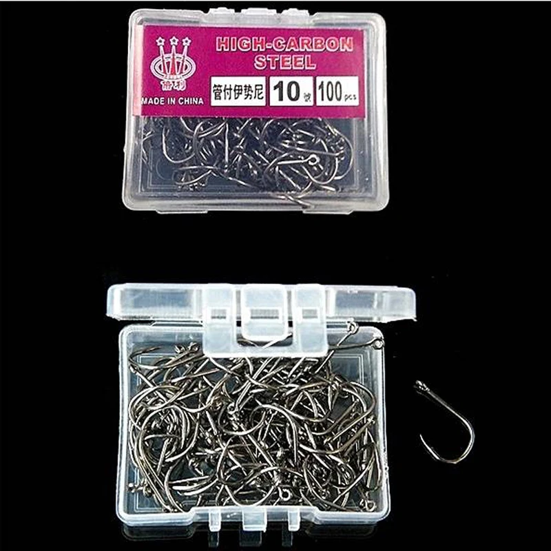 Black 100Pcs//box Assorted Fishing Bait Sharpened Hook Fishhook Carp Jig Lures C