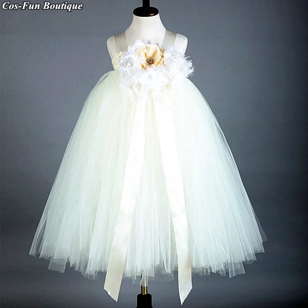 

Formal Cute Girls Princess Tutu Dress Flower Puffy Wedding Dress Girl Party Costume Kids Dresses For Girls Clothes Vestidos W067