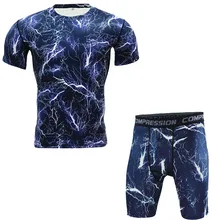 Сухой Fit компрессионный костюм Фитнес плотно шорты для женщин брюки девочек комплект для бега футболка леггинсы для мужчин спортивная Demix черный тренажерный зал