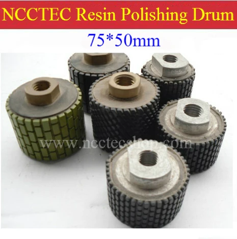 

3'' NCCTEC M14 thread Diamond buffing polishing resin drum wheels 3PD1 | 75*50mm DRUM-TYPE polishing pad | FREE fast shipping