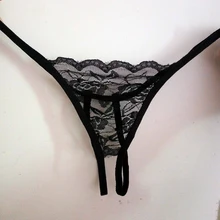 Mulheres Sexy Lingerie Lace Low Rise Floral Cadeia G Thongs T Back Calcinhas Tanga de Malha Roupa Interior Oco Para Fora