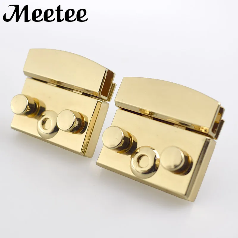 

2X Women Alloy Handbag Bag Buckle Twist Turn Lock Snap For DIY Replacement Bags Purse Clasp Closure Parts Accessories E6-20