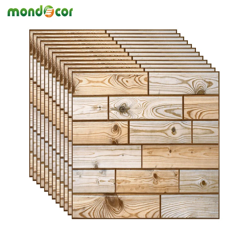 

Home Decor PVC 3D Wood Grain Wallpaper Removable Self-adhesive Film TV Background Kids Room Bathroom Waterproof Home Decoration