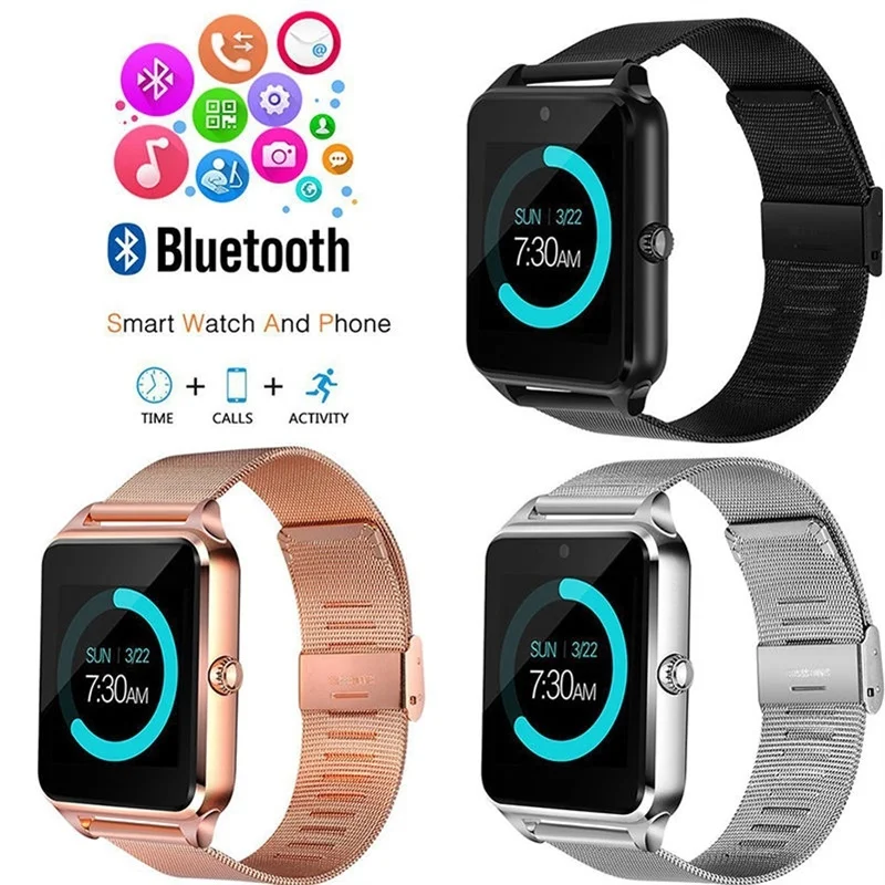

Touch Screen Smart Watch Bracelet Bluetooth Sport Music Multifunction Smart Watch For Phone IOS Android clock relogio