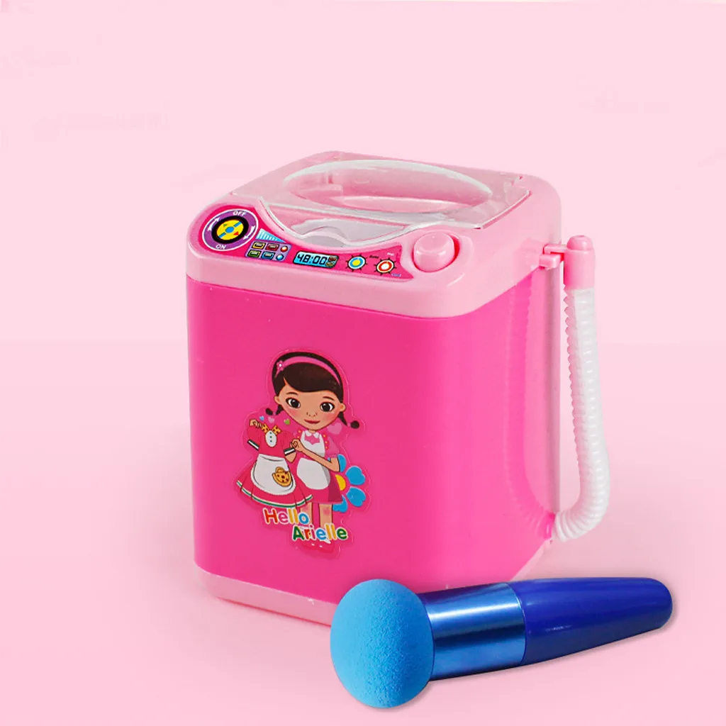 Губка для удаления макияжа устройство автоматическая стиральная машина мини игрушки чистящие кисти для макияжа инструменты Прямая