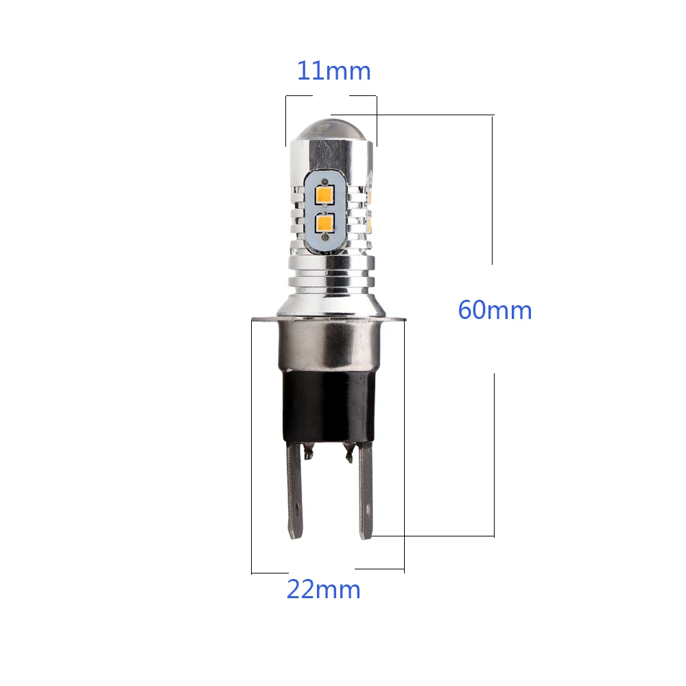 H3C 4Pcs 2323 10 SMD DC 12V 6500-8000K 800lm Car Led Fog Light Headlight Auto Turn Signal Bulb DT Running DRL Xeon White