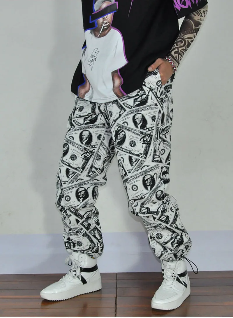 Cool Pants Men Loose Print Trouser Streetwear   (14)