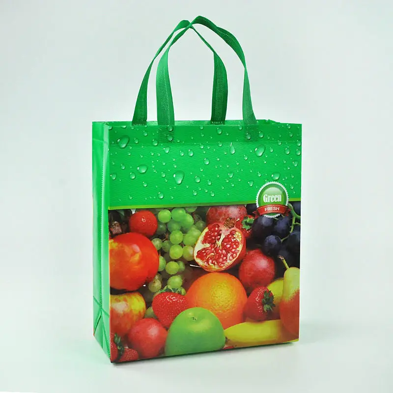 Многоразовая Женская Мужская многоразовая хозяйственная сумка «фрукты» Большая складная сумка продуктовые сумки Удобные сумки для хранения - Цвет: Зеленый
