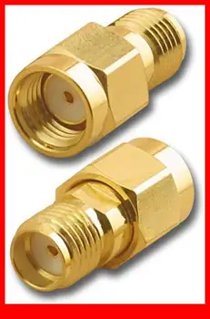

10pcs/lot adapter RP SMA male plug to SMA female connector adapter plated gold