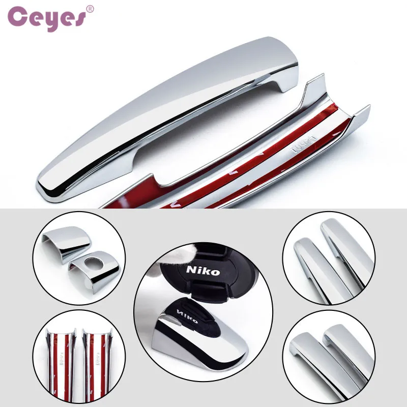 Ceyes автомобильный Стайлинг хромированная отделка чехол для Peugeot 207 308 407 2006 Citroen C4 C6