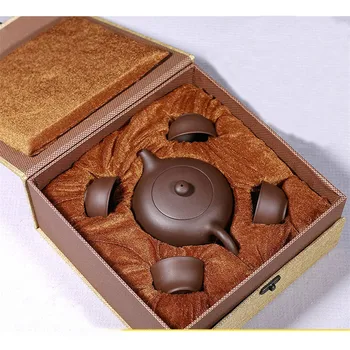 

XMT-HOME zisha tea pot set pure handmade purple mud Chinese teapot porcelain kung fu tea set