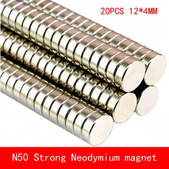 

wholesale 20PCS D12*4mm round N50 Strong magnetic force rare earth Neodymium magnet diameter 12X4MM