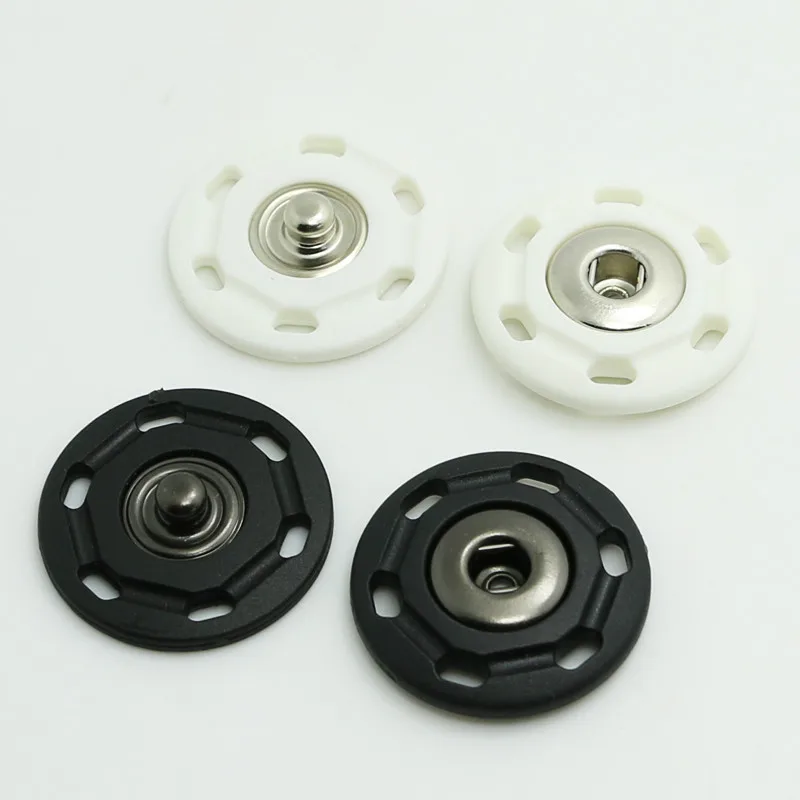 5 sets/lot 2.5cm Metal Nylon Hasp Snap Fasteners Stealth Clothes