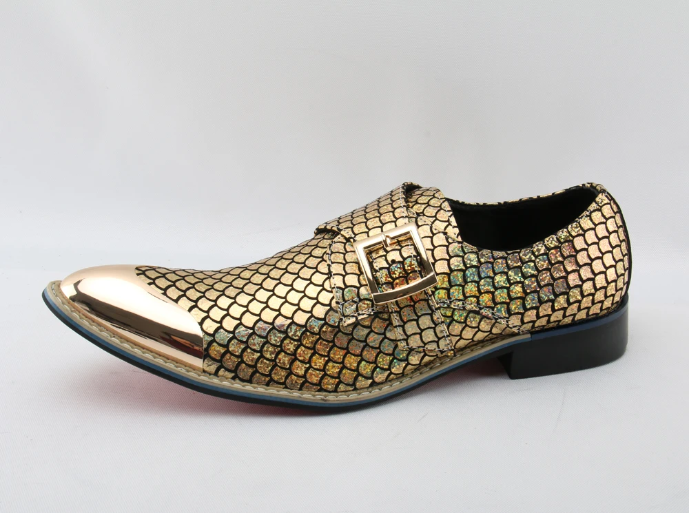 Luxe Véritable Cuir Pour Robe En Italiennes Chaussures Mariage Hommes Mocassins Partie Or Imprimer Nouveau Marque De Bal Formelle SzVMqpUG