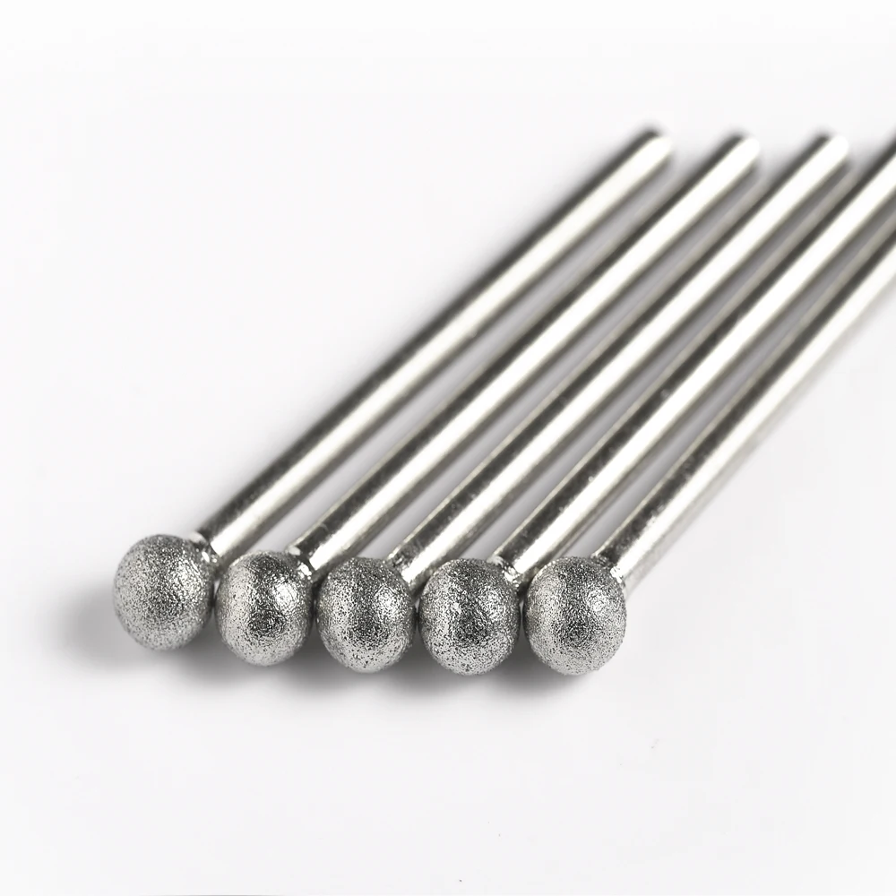 24pcs Fine grain F-Type Ball shape Diamond abrasive bits grinding needle abrasive head for die grinder/dremel/rotary tools
