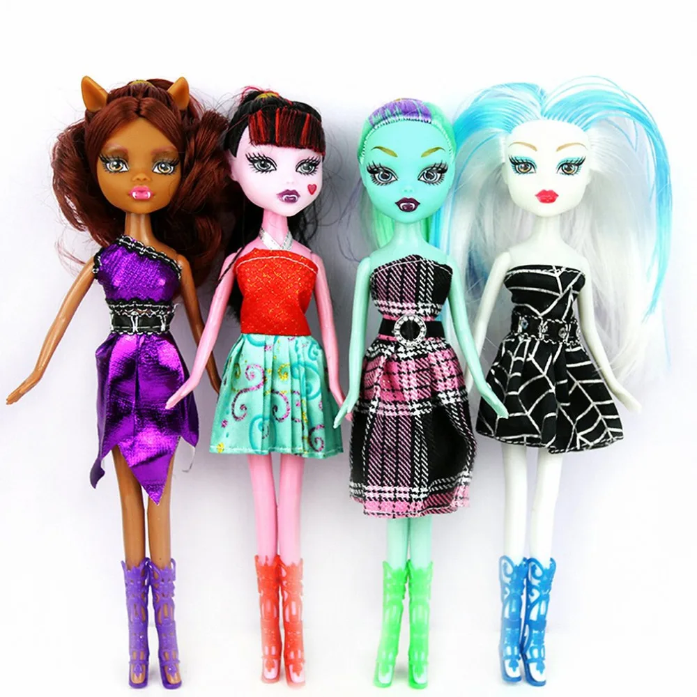 

Color Hair 1 PC Baby Toys doll Christmas Gift for Children Girls 4 Types Cartoon Moving Naked Bodies DIY Toys Dolls Hot Sale