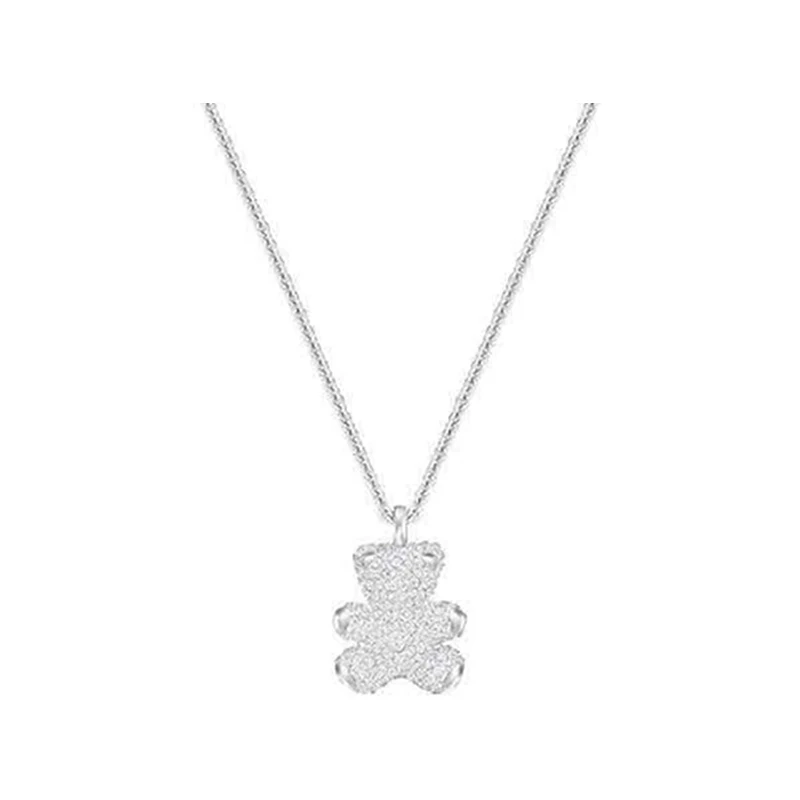 

NEW 3D White Teddy Pendant Necklace Original Jewelry Designing Gifts For Woman Design Merry Christmas Jewelry Bear necklace