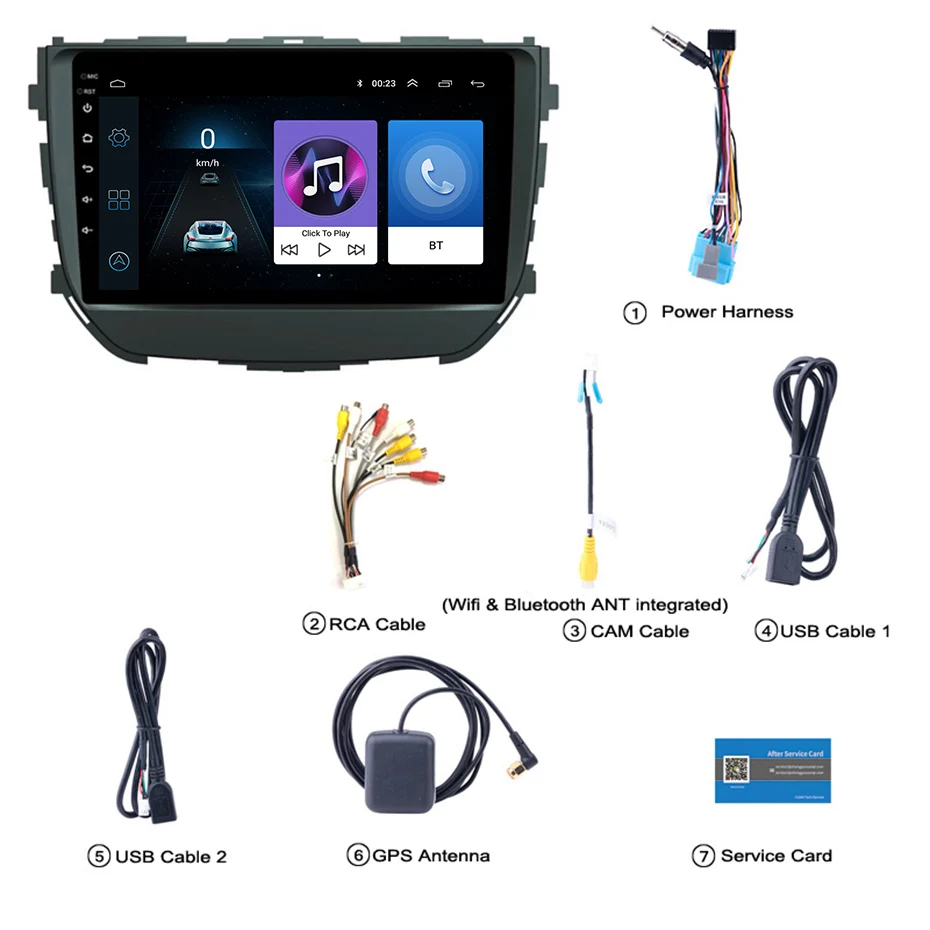 Cheap 9 inch 2.5D IPS Tempered HD multi-touch screen Android 8.1 NAVI for Suzuki Brezza 2016-2018 with Bluetooth USB WIFI support SWC 5