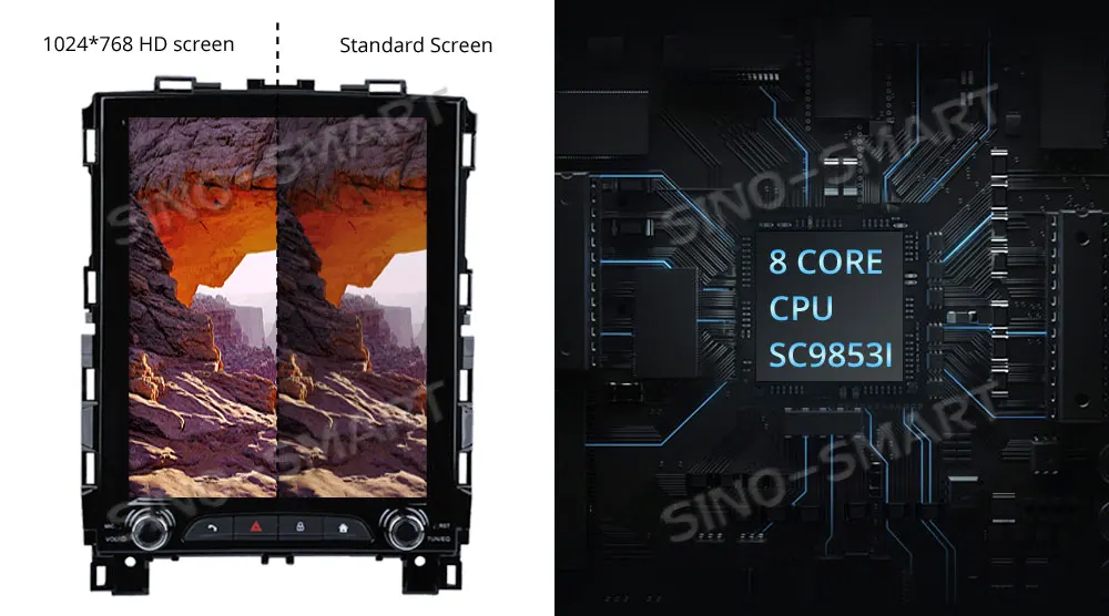 Sinosmart 9,7 ''2 Din Tesla Стиль вертикальный HD экран Android 8,1 автомобильный навигатор gps радио для Volkswagen 2011 201 2013