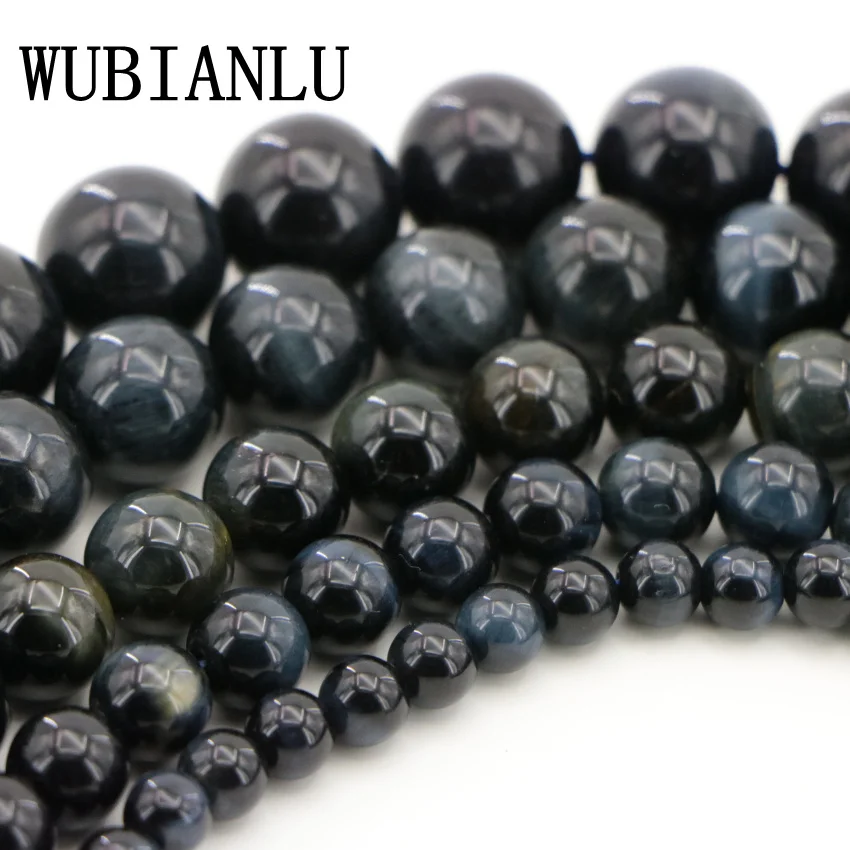 4 Natural gemstone Jasper Blue Tiger Eye Beads (5)