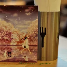 1 шт. японский ручная роспись ветер Paradise платформы 2 листов открыток