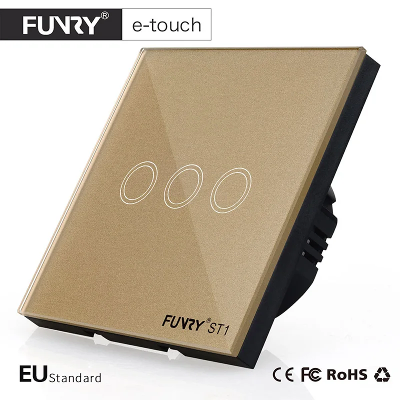 Funry Smart home настенный выключатель кристалл Стекло Панель Сенсорный экран