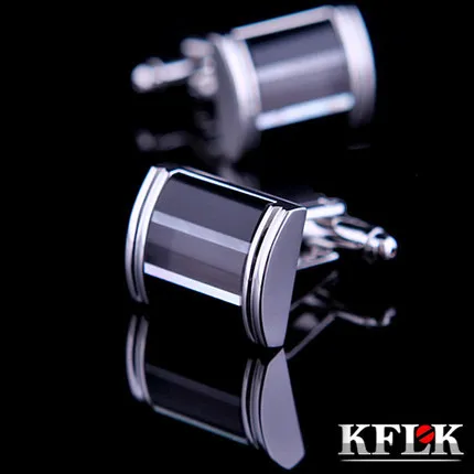 

KFLK Luxury 2018 NEW shirt cufflinks for mens gift Brand cuff buttons cuff links High Quality Black abotoaduras Jewelry