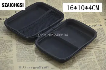 

wholesale 100pcs 16*10*4cm Pocket Carrying Case Earphone Headphone SD Card big Bag Holder Storage in black color