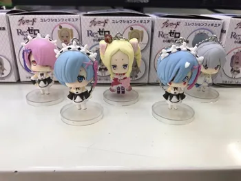 

5pcs/lot 6CM Japanese anime figure Q version Re:Life in a different world from zero action figure set collectible model toys for