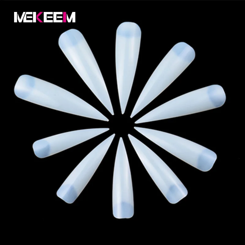 

1 bag 500 Pcs False Nail Tips White/Natural/Clear Color Half Fake False Nail Art Artificial Acrylic Gel UV Manicure Set DIY