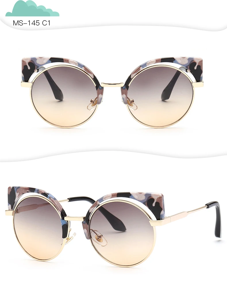 MS-145 солнцезащитные очки «кошачий глаз» Детские оправа для очков детское зеркало солнцезащитные женские очки мальчик oculos de sol UV400