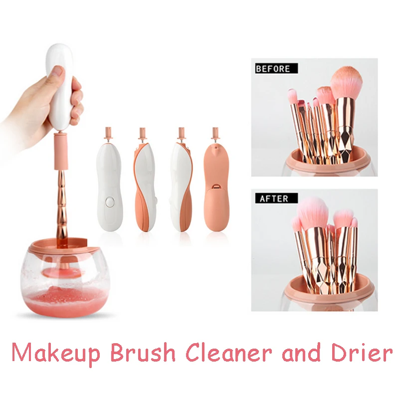 

1 Set Electric Makeup Brush Cleaner Dryer Set Make Up Brushes Automatic Rotation Cleaning Machine Cleaning Tool