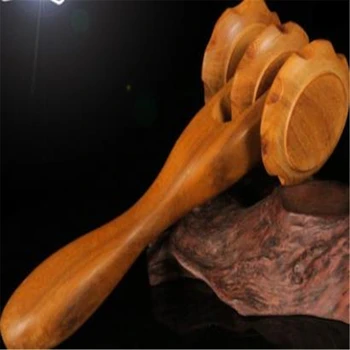

Fragrant wood Muscle Massager manual push wheel meridian massage body relaxing relieving wooden big three wheel massage wheel