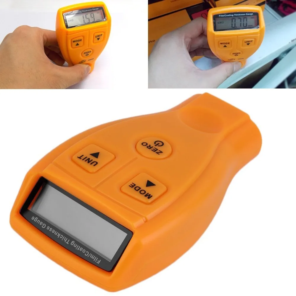 Портативный автоматический Выкл ЖК-дисплей Диапазон измерения 0-1,80 мм/0-71,0 мил цифровой автомобильный толщиномер покрытия измерительный инструмент