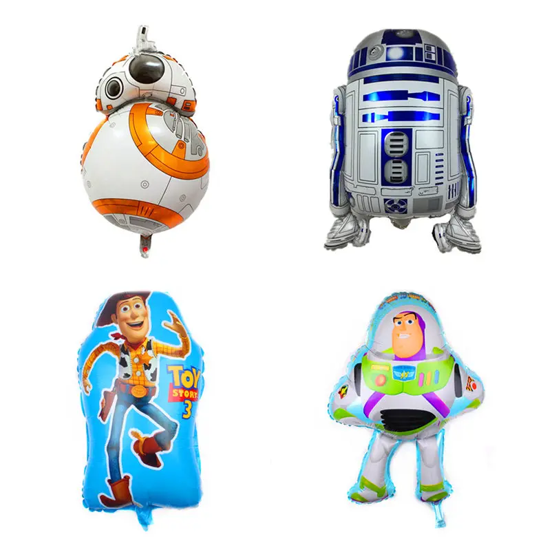 

TSZWJ New Cartoon Robot Shaped Aluminum Balloons Birthday Party Holiday Decoration Balloons Wholesale