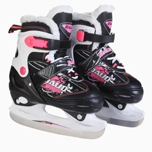 Обувь для трюков для ледовых коньков для взрослых детей регулируемые коньки для льда профессиональный нож с орнаментом хоккейный нож настоящий ледяной Скейтбординг ID03