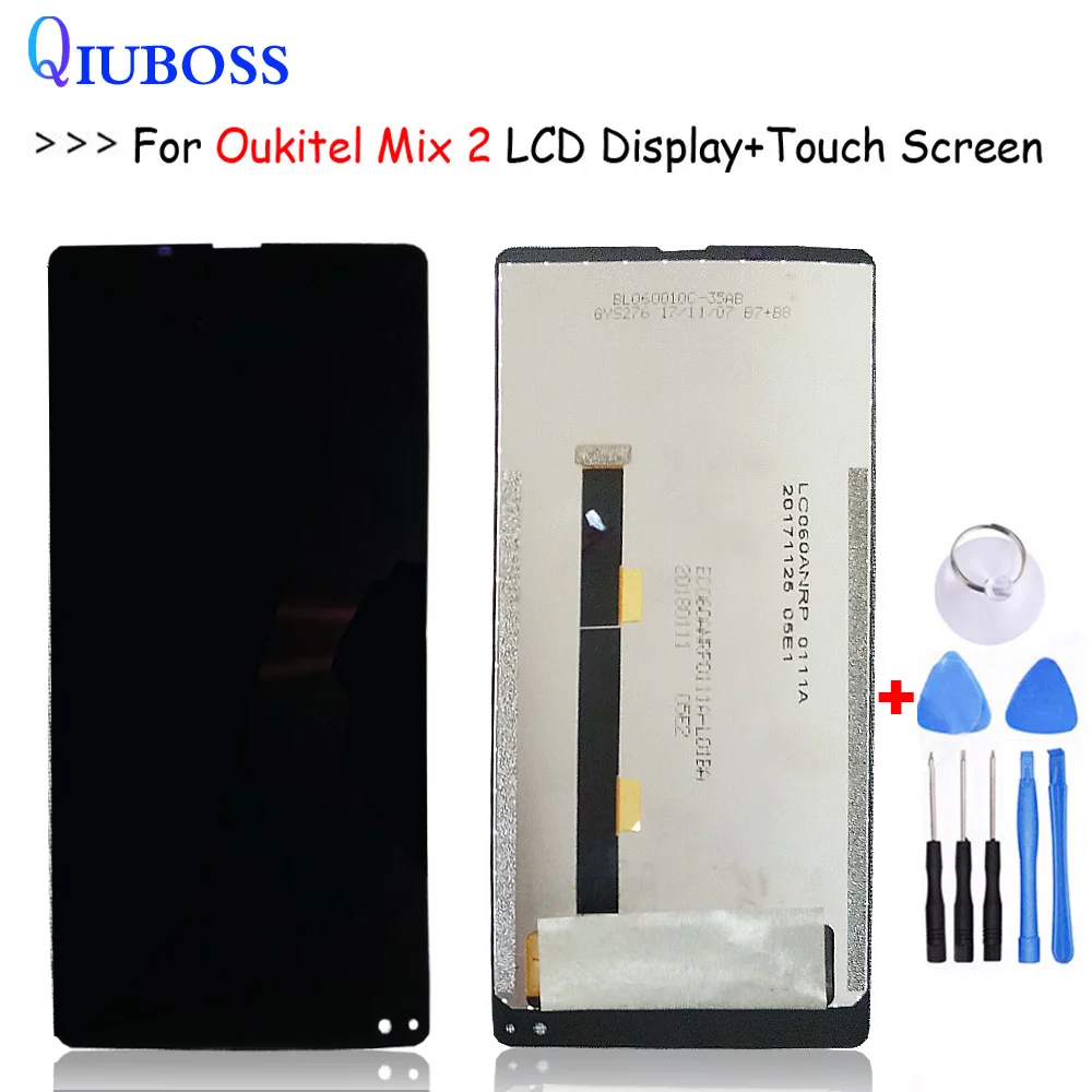 

For Oukitel Mix 2 Mix 2 4G LCD Display +Touch Screen Assembly Digitizer Replacement For Oukitel Mix 2 LCD Display free Tools