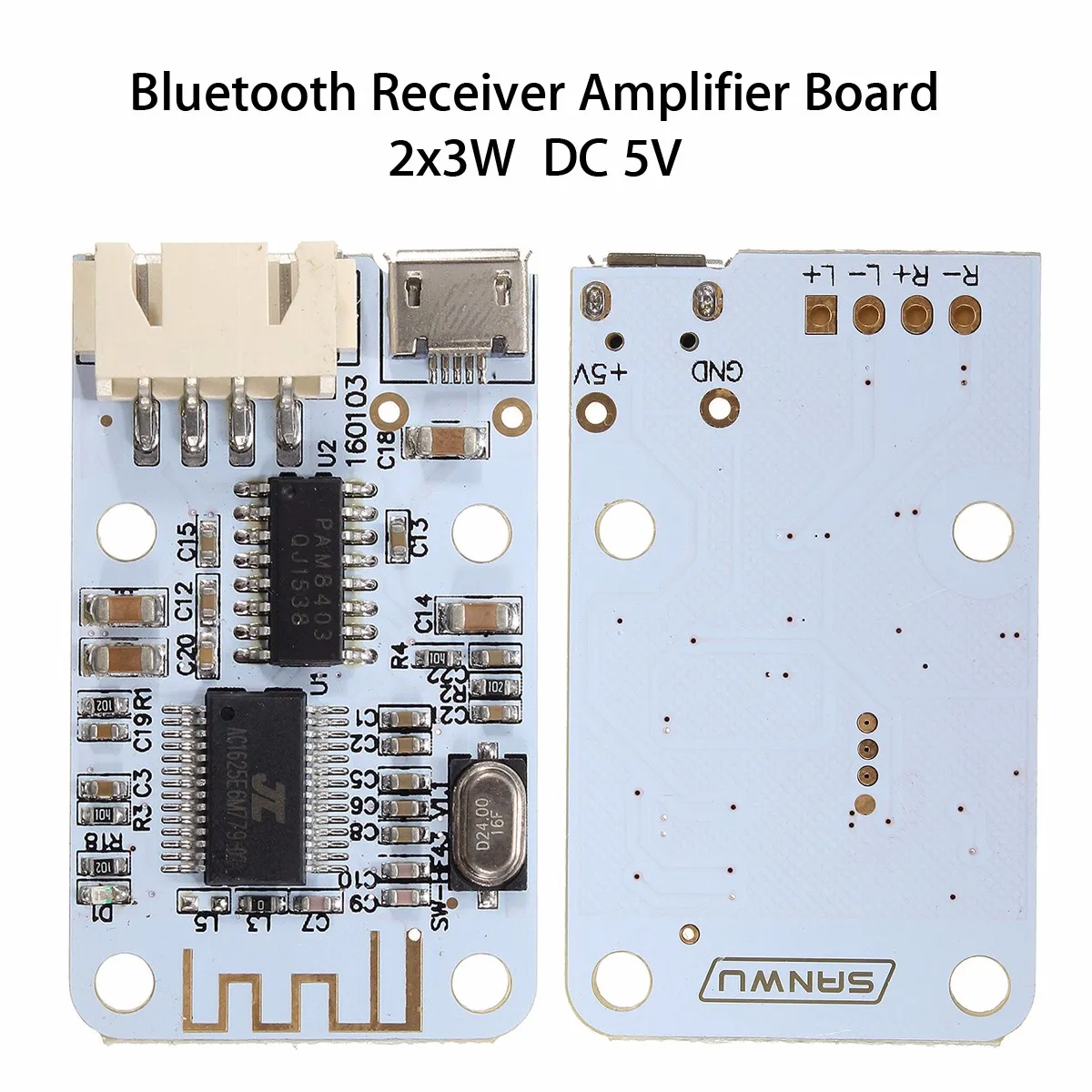 LEORY DIY Amp 2x3W Micro USB беспроводной bluetooth динамик аудио приемник Цифровой усилитель доска