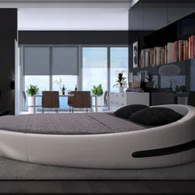 Round Beds And Get Free Shipping On Aliexpress Mybestfurn Italy Design Luxury Large Size Leather Soft Beds