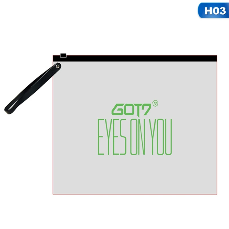 

TWICE GOT7 WANNAONE Cosmetic bags Transparent Scrub jewelry Pencil Bag Office School Supplies Pencil Case