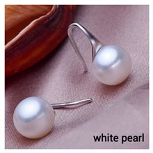 Натуральные серьги-гвоздики из пресноводного жемчуга для женщин, серьги из серебра 925 пробы, белая жемчужина ювелирное изделие, аксессуары для свадебной вечеринки, подарок