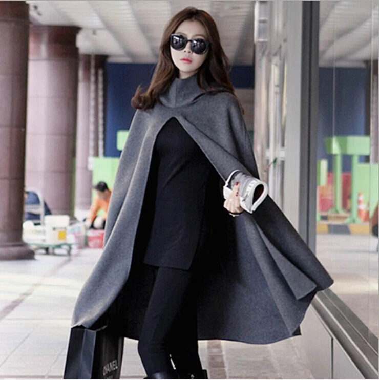 Popular Hooded Cape Coat-Buy Cheap Hooded Cape Coat lots from ...