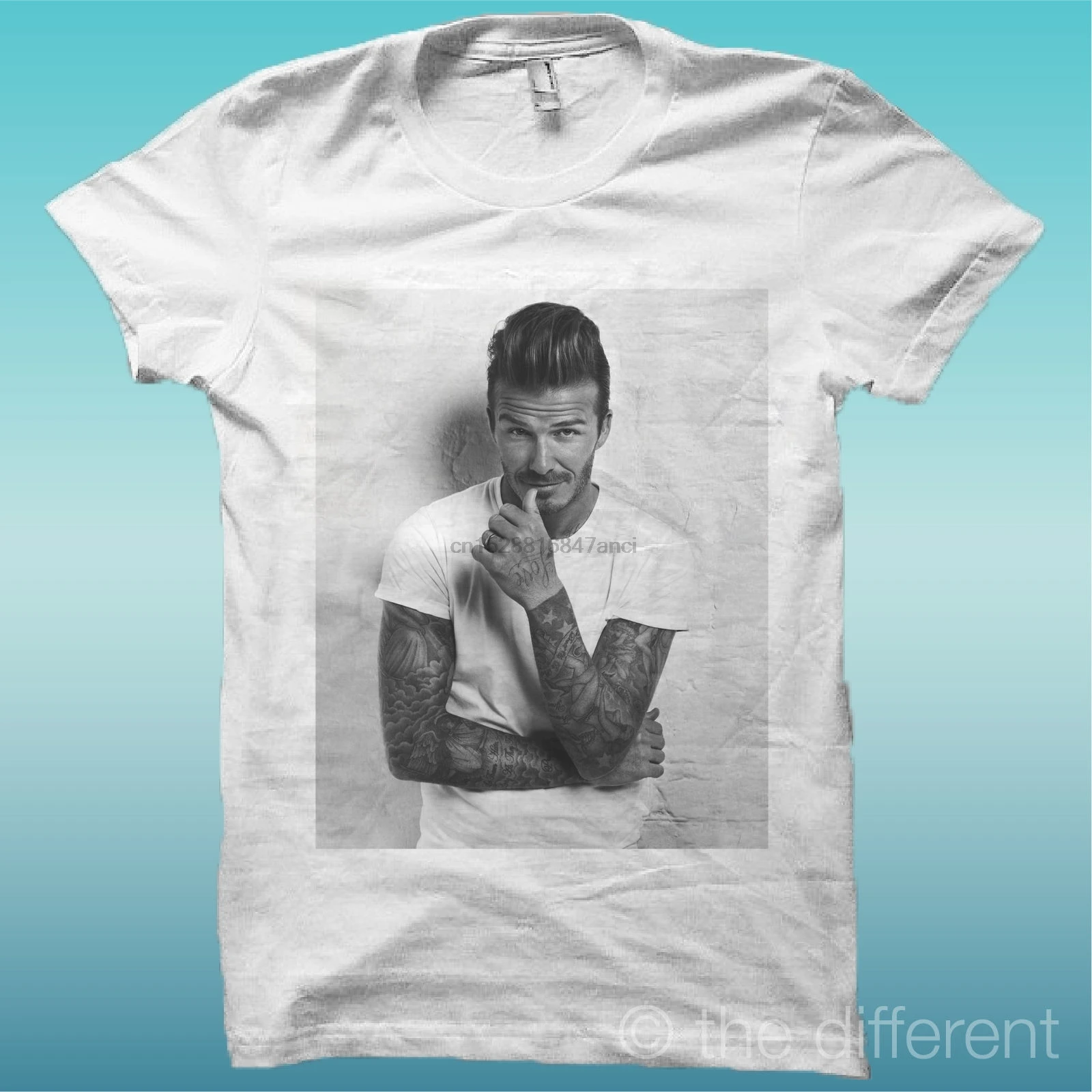 

T-SHIRT DAVID BECKHAM MAGLIA BIANCO THE HAPPINESS IS HAVE MY T-SHIRT NEW football Cool Casual pride t shirt men Unisex(1)