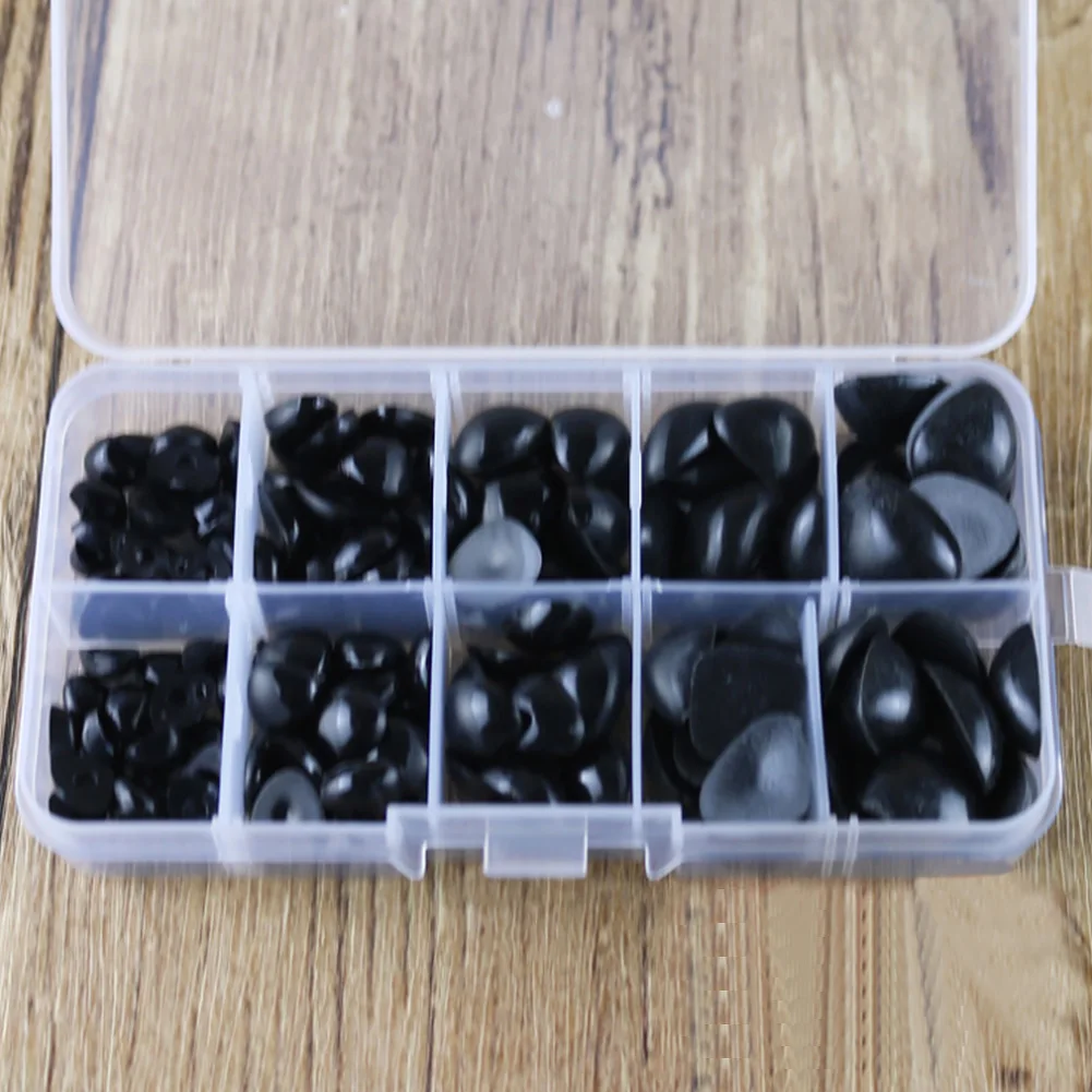 

150pcs Handcraft Buttons Plastic Durable Crafts Flat Puppet DIY Amigurumi Mini Toys Accessories Doll Nose Kids Triangle Safety