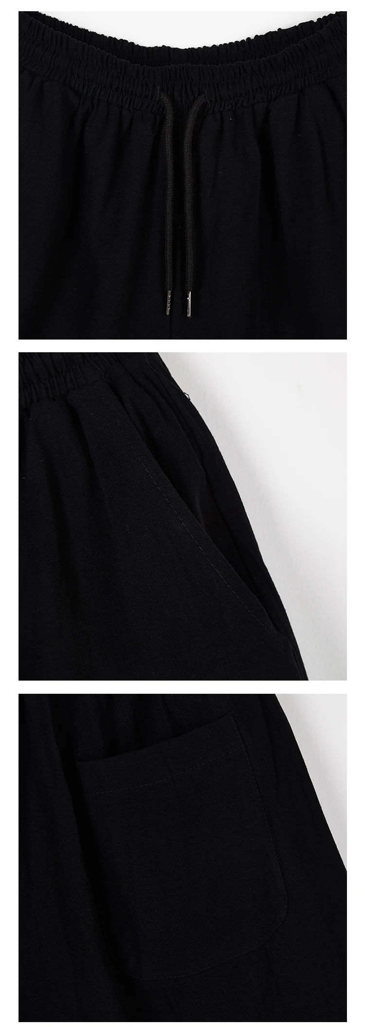 Мужское хлопковое белье Свободные повседневные широкие шорты мужские уличная панк хип-хоп прямые шорты черные белые короткие брюки