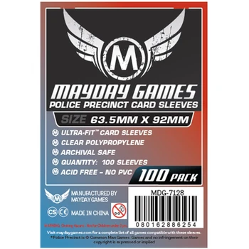 

5 packs/lot MAYDAY Card Sleeve 7128 for 63.5*92mm cards protector clear pack case Board Games Sleeves