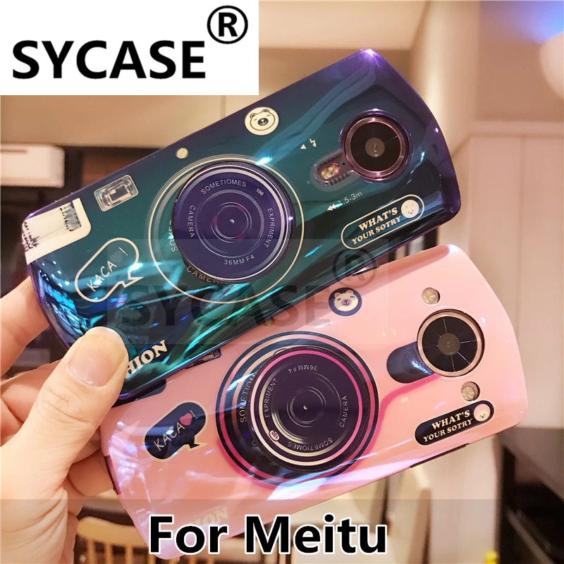 Sycase Новый Blu-Ray Ретро Камера Стиль чехол для телефона Meitu M6 M8 T8 T9 V6 с подставкой