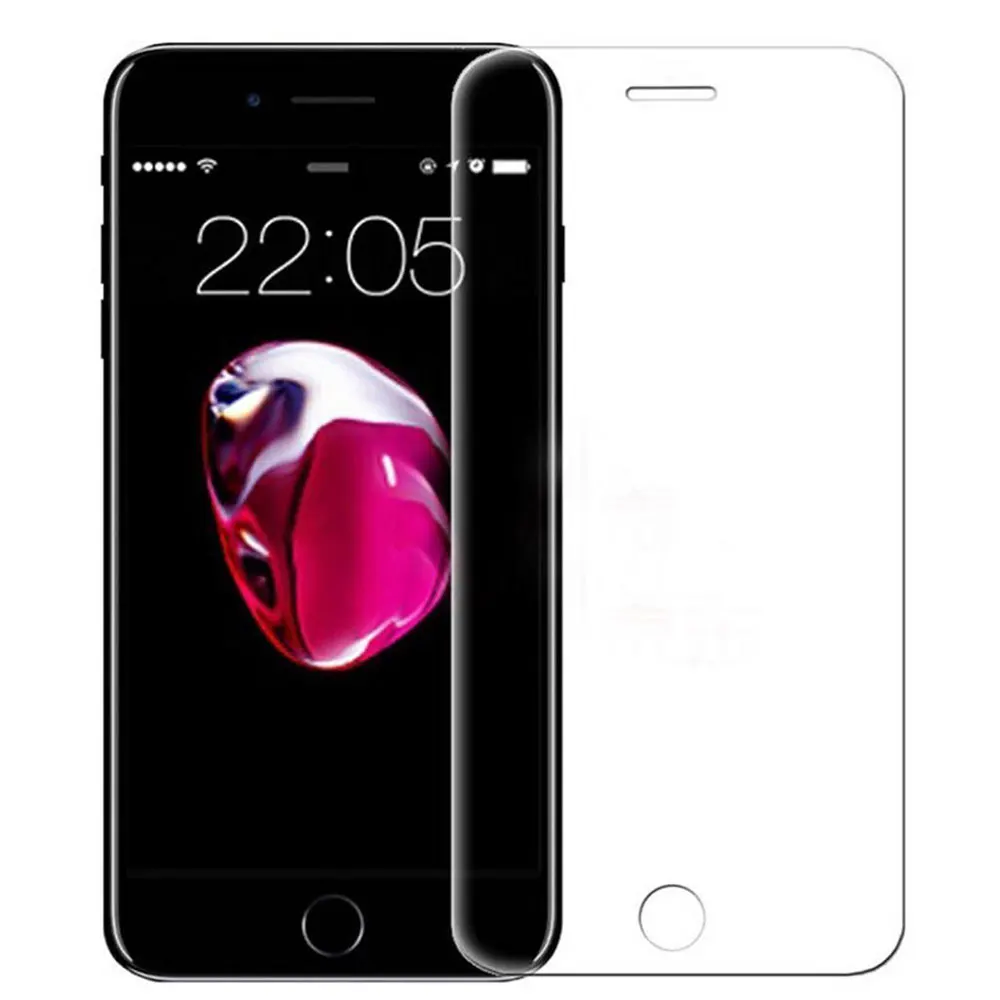 NYFundas For iPhone 7 Plus 8 6 6S X Tempered Glass Screen Protector Full Coverage 4D Curved 5D 3D verre trempe Cover Accessories (5)