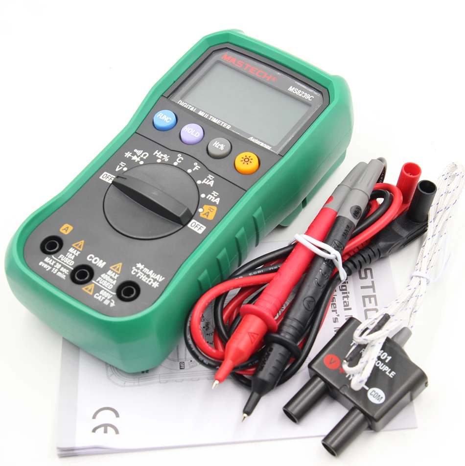 Auto range Handheld 3 3/4 Digital Multimeter Mastech MS8239C AC DC ...