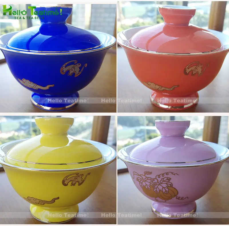 [HT!] 120 мл украшения золотистый керамический чайник кунг-фу gaiwan фарфоровый чайник gongfu чайники gai wan Доступно 4 цвета